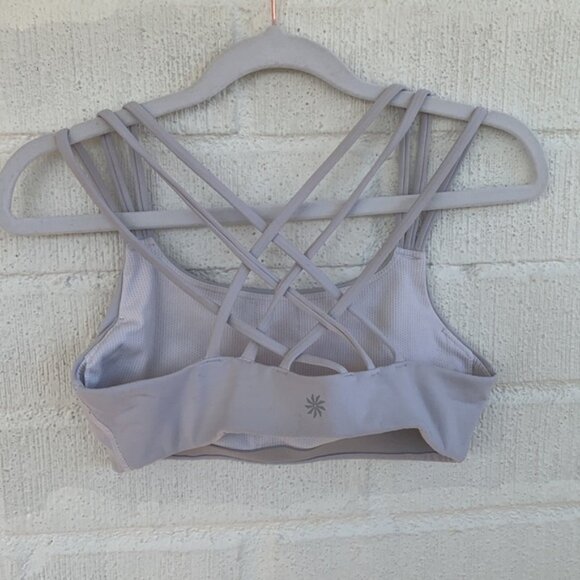 Athleta White Criss Cross Sports Bra size Small - Picture 2 of 4
